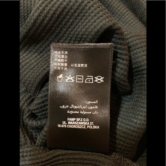 Bebe Logo Light Thermal Tie Waist Top Black Size L - Picture 7 of 8